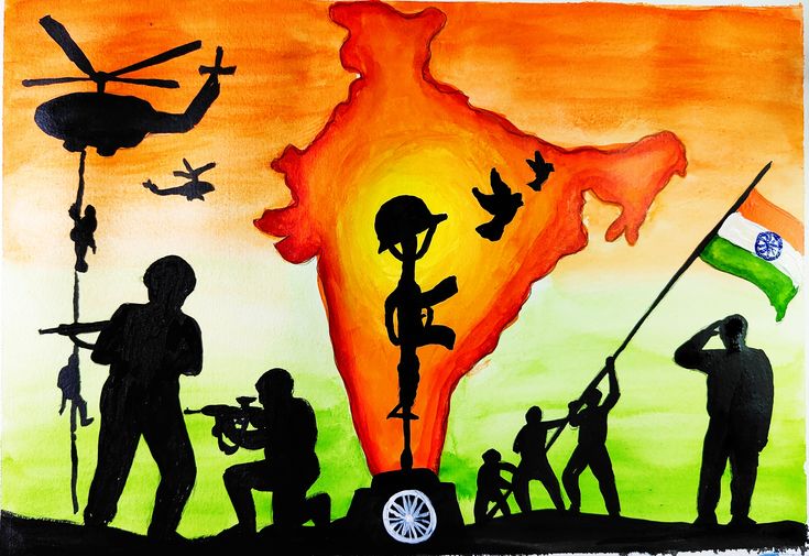 Kargil Vijay Diwas Drawing Easy __ How to draw…